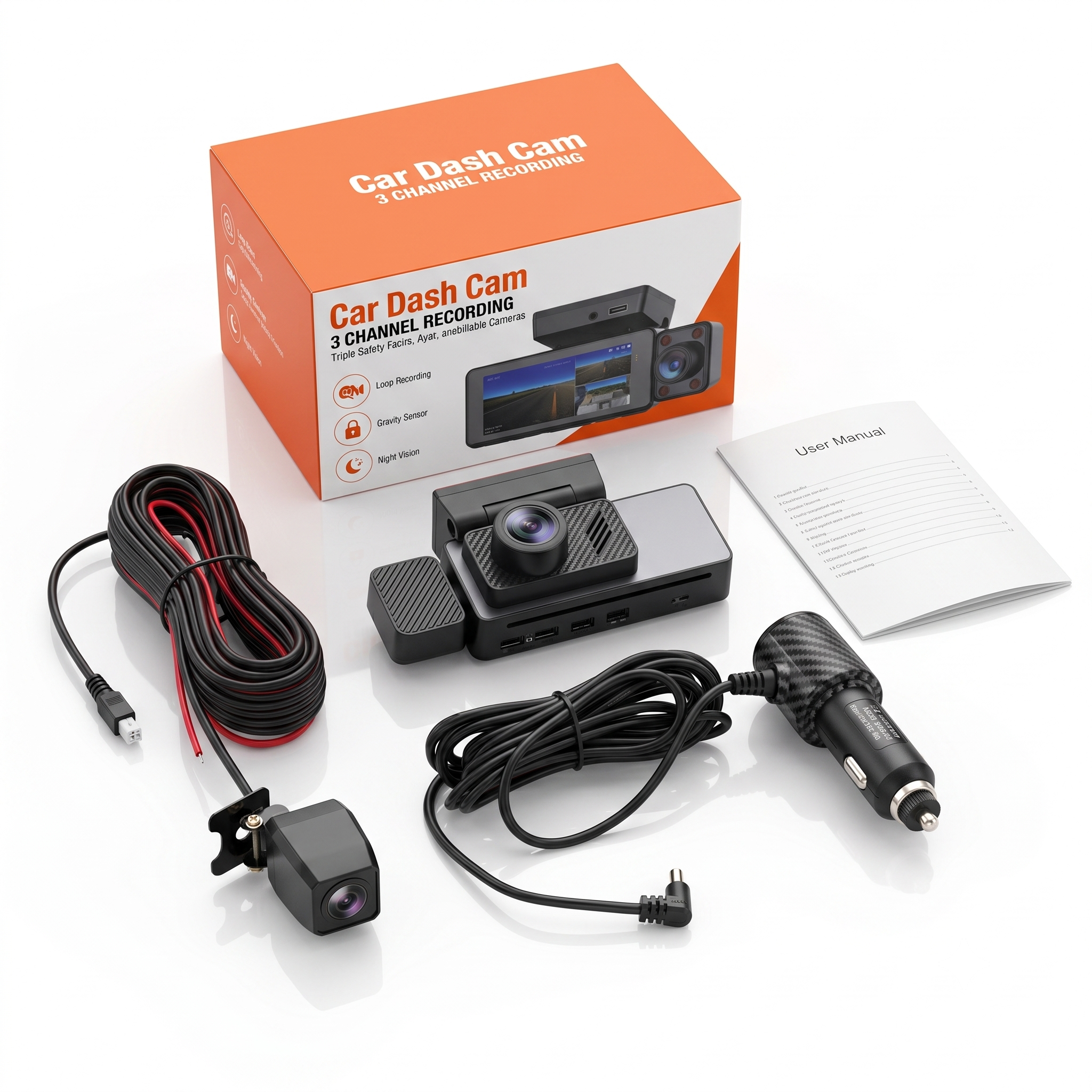 Maustor M18P 3 Way Dashcam
